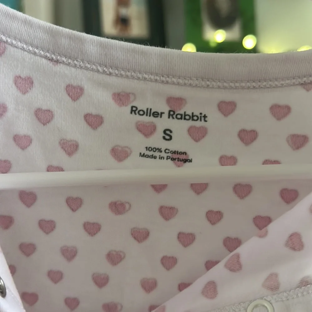 Roller Rabbit Pink Heart Patterned PJ Set - Picture 2 of 6